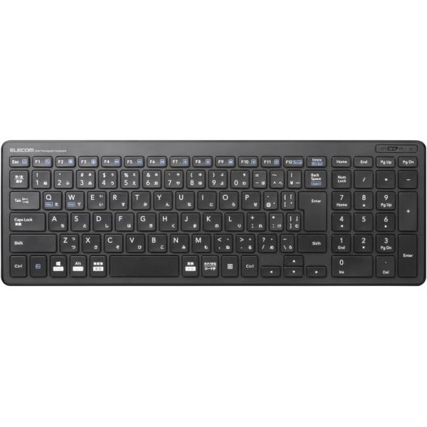 他サイト： エレコム USB-A キーボード ワイヤレス (レシーバー付属) パンタグラフ コンパクトキーボード ブラック TK-FDP099TBKの商品画像