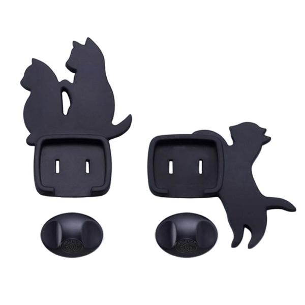 ・ねこのコンセントカバー・上用と下用の変化のあるシルエット・コンセントがおしゃれで安全に上用と下用の変化のあるシルエットコンセントカバーがかわいいインテリアに。コンセントをホコリなどから守り、トラッキング火災を防止。コンセントを使わないとき...