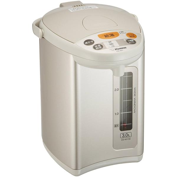 象印（ZOJIRUSHI） 電動ポット 3.0L グレー CD-WY30-HA : でんでん