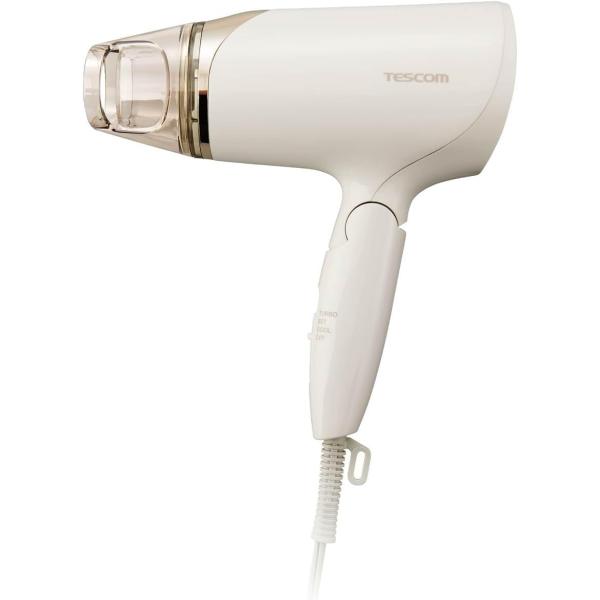 テスコム ヘアドライヤー マイナスイオン 折りたたみ 冷温風 軽量 ホワイト TD260A-W