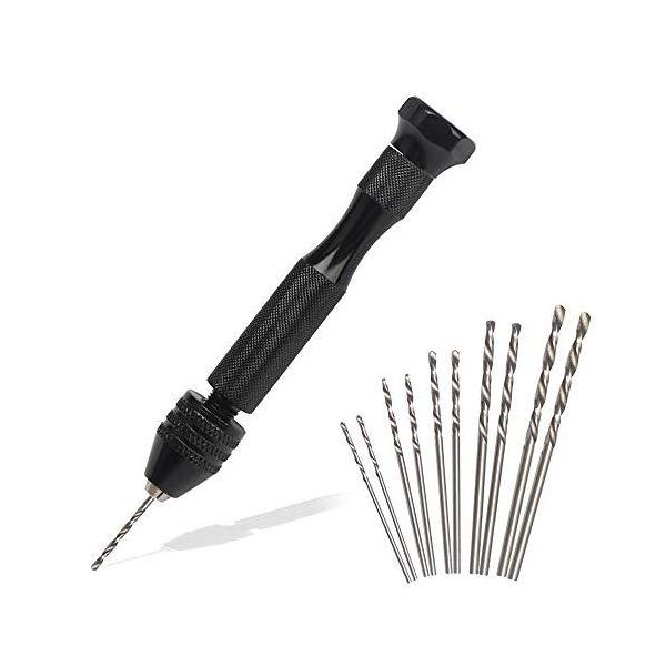 Saipor ピンバイス ステンレス ハンドドリル 小型 穴あけツール 手動