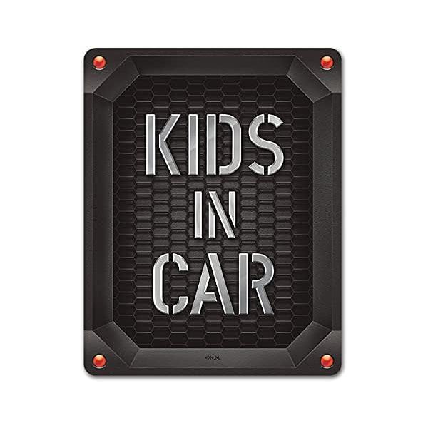 車グリルエンブレム風【KIDS IN CAR】車マグネットステッカー キッズインカー