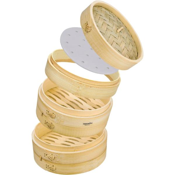 滴水製作所 竹セイロ 21cm 本体2個・蓋1個・調整輪1個セット 蒸篭本体