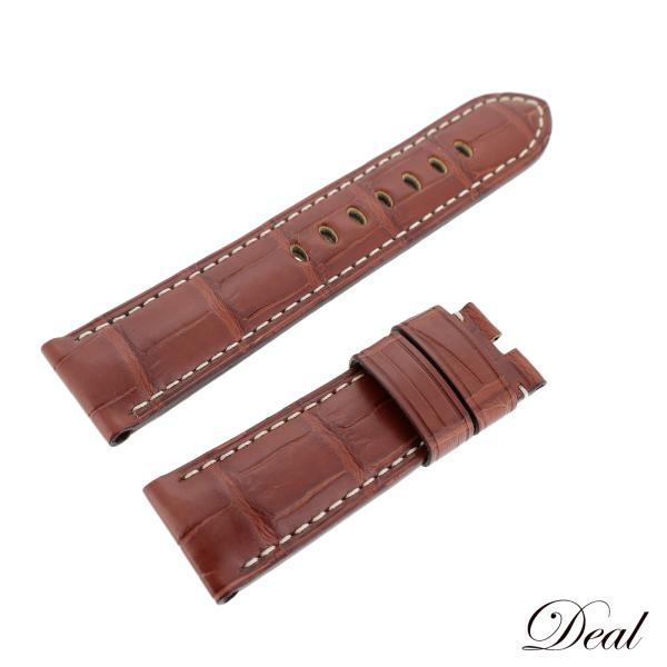 PANERAI パネライ 純正 24mm 尾錠用 ラバー ベルト ブラウン 未使用 保管品 PANERAI パネライ 純正 レザーベルト 24mm 尾錠用