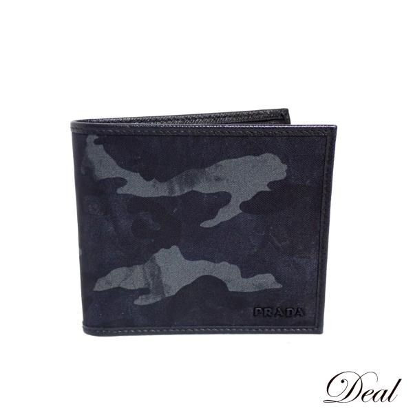 PRADA（プラダ） カモフラージュ 迷彩 2MO738 ブラック メンズ 二