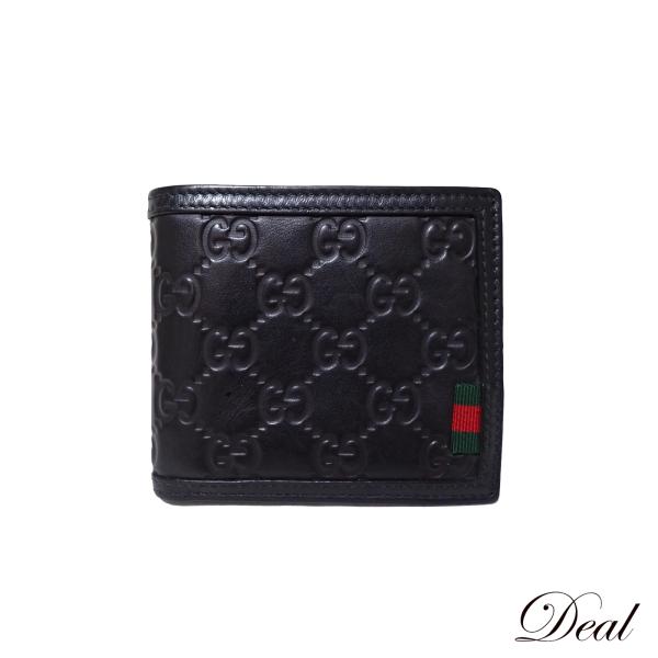 GUCCI（グッチ） GG シマ 237359 ブラック ブラック メンズ 二つ折り
