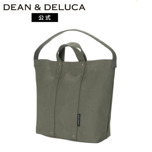 ディーンアンドデルーカ コットントートバッグ カーキ S/Lサイズ DEAN & DELUCA おしゃれ コンパクト 大容量  バッグ A4 大容量
