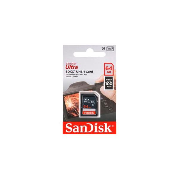 送料無料　SanDisk サンディスク 64GB SDSDUNR-064G-GN3IN UHS-I class10 SDカード [海外リテール品]