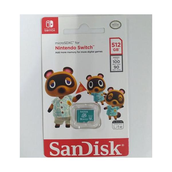 送料無料 SanDisk サンディスク SDSQXAO-512G-GN3ZN microSDXCカード for Nintendo Switch マイクロSD UHS-I R:100MB/s W:90MB/s  [海外リテール品]