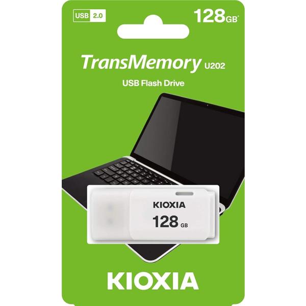 送料無料 KIOXIA キオクシア USB2.0 TransMemory U202 キャップ式 ホワイト LU202W128GG4 ホワイト [海外リテール品]