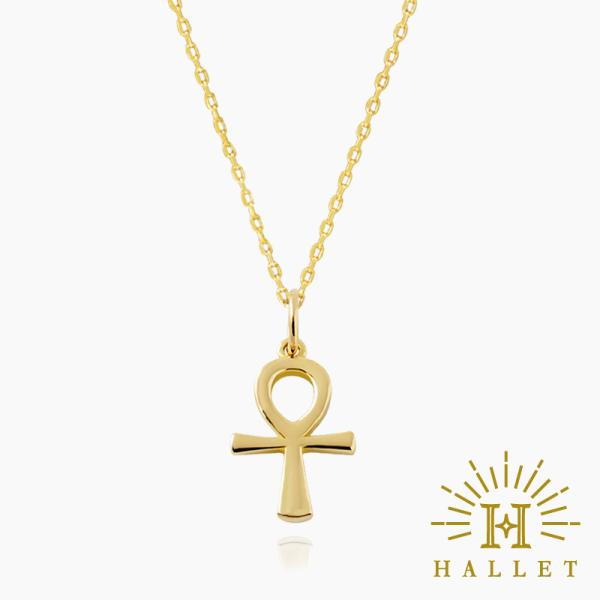 k18 ゴールド ネックレス エジプトアンク クロスネックレス 18金