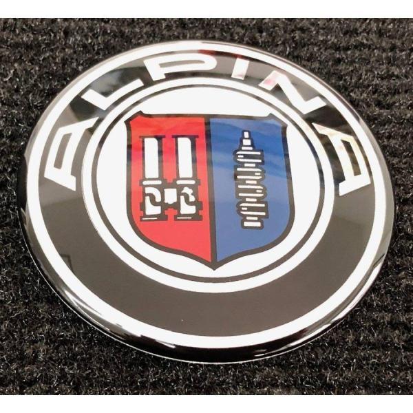 BMW ALPINA ボンネットエンブレム 82mm 新品1個 クリスタル仕上げ E36E39E46E53E70E71E60E63E65E66E81E82E83