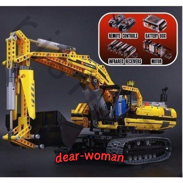 LEGOレゴ8043互換品 ショベルカー ブロック ラジコン 働く車 モーター 