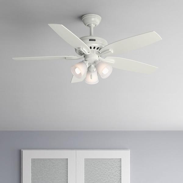 ナチュラル×ホワイト シーリングファンライト HUNTER（ハンター） 【即納・送料無料】Hunter ニューサム 白