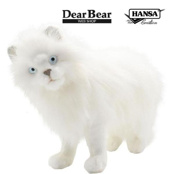HANSA BH4222 シロネコ しろねこ 白猫 ぬいぐるみ リアル 爆買 母の日