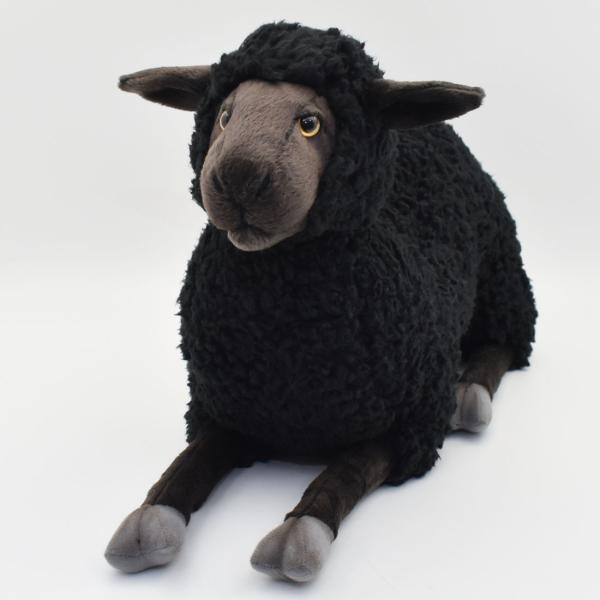 シュタイフ SWAPL 黒い羊のぬいぐるみ 左側半面に日焼け有り シュタイフ SWAPL 黒い羊のぬいぐるみ 左側半面に日焼け有り