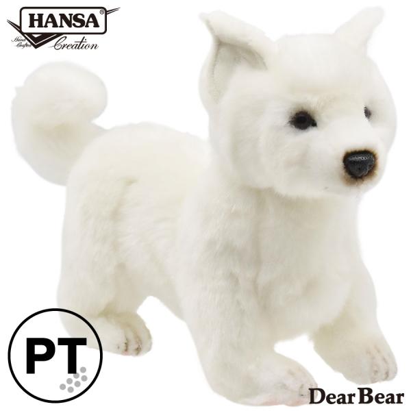 国内作家　KEITA　BEAR　Hokkaido-Inu　白い犬のぬいぐるみ HANSA BH8348 ゴルフ ヘッドカバー パター ホッカイドウケン 仔 ほっか