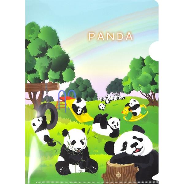 Animal Friends クリアファイルA4 パンダワールド クリア