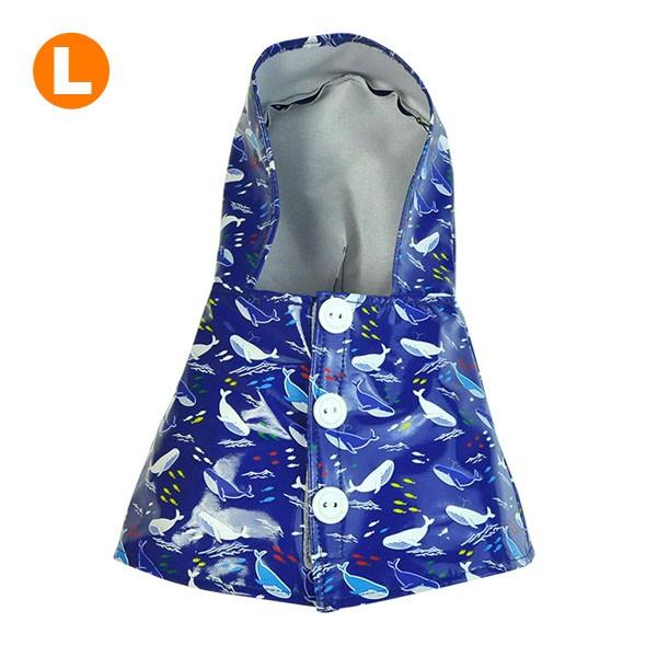Bear Wear ぬいぐるみ 洋服 レインポンチョ クジラ L 春夏