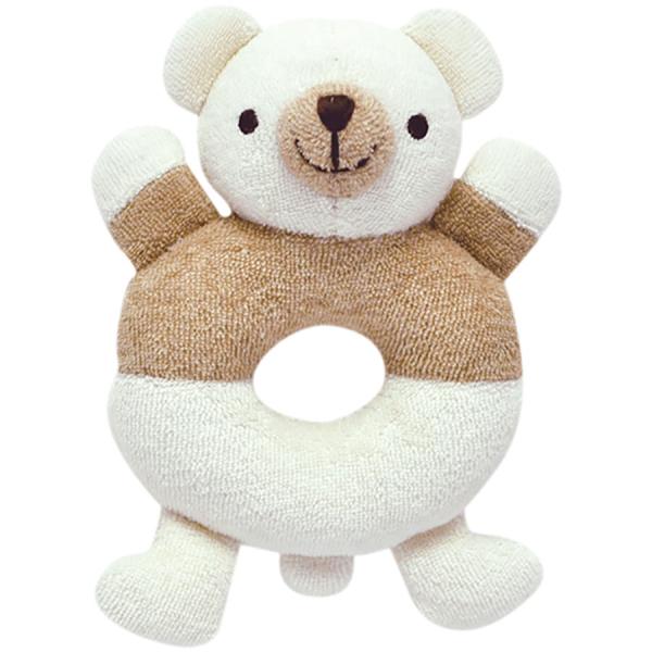 ラトル ベア ナチュラル ぬいぐるみ プレゼント ギフト 赤ちゃん