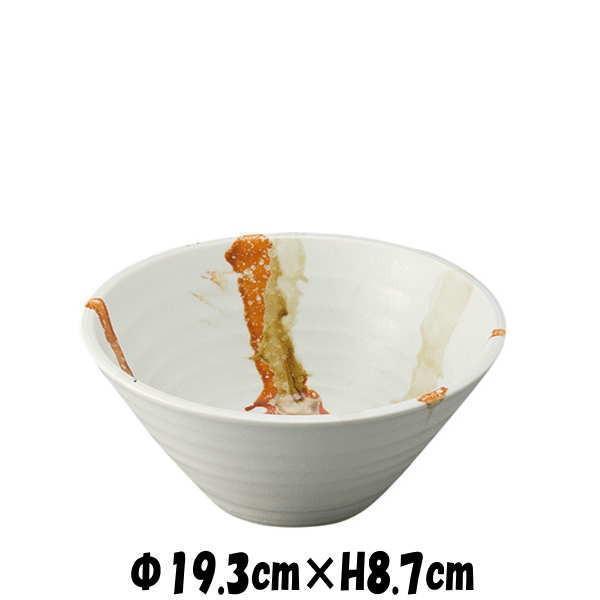 東雲 白 水輪6.5麺丼 どんぶりラーメン鉢うどん丼 陶器磁器の食器