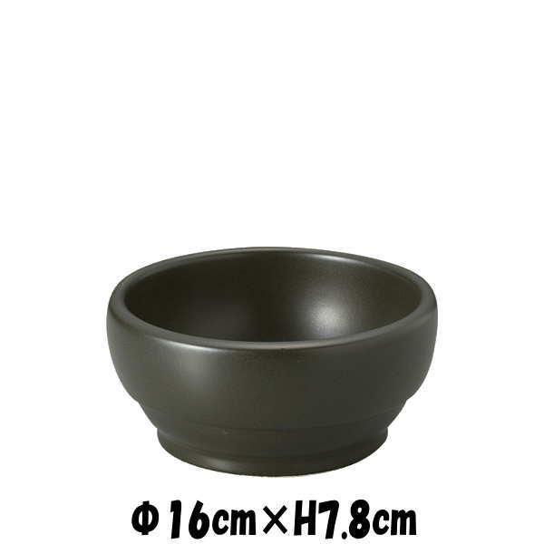 黒16cm 直火対応 耐熱陶器製スタッキング石焼きビビンバ鍋 陶器磁器の