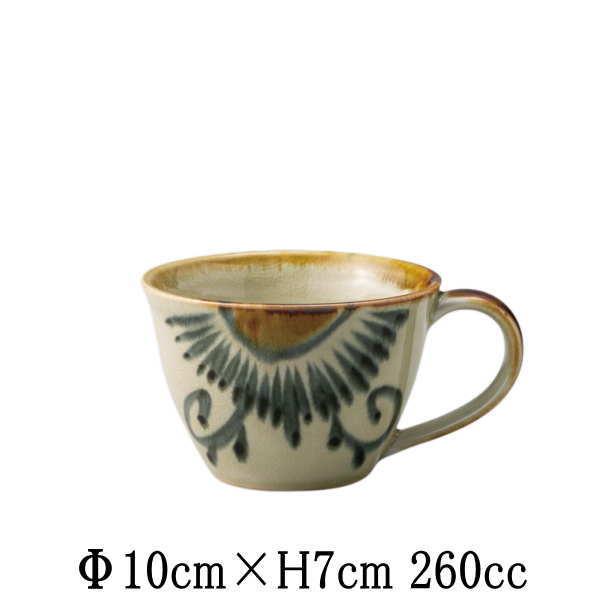 安南唐草 カフェマグ スープカップ カフェオレボウル マグカップ