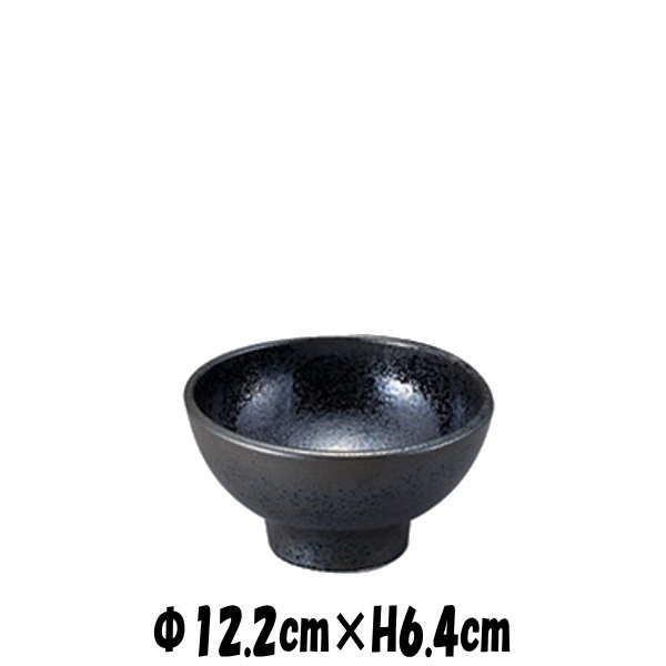Eurasia 12cm深ボール 黒 お茶碗ミニ丼 陶器磁器の食器 おしゃれな業務