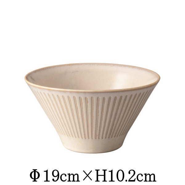 窯変白十草 19cmサラダ鉢 日本製 国内産 丼 どんぶり ラーメン うどん