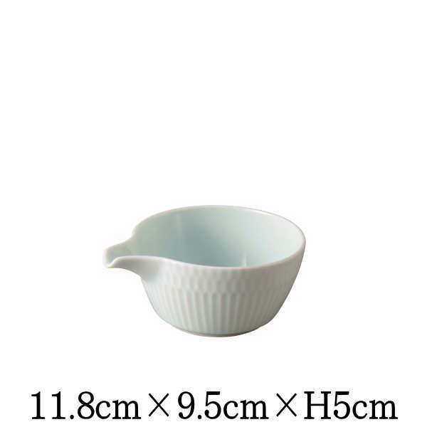 小田陶器ブランド 漣sazanami 片口小鉢 青白 日本製 国内産 冷酒 酒器