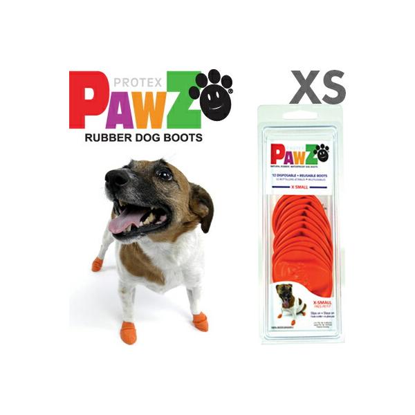 他サイト： 小型犬 ブーツ PAWZ ラバードッグブーツ XS 12枚入 4本足3回分 オレンジ ポウズ パウズ 肉球 保護 滑り止め 雪遊び 室内 フローリング 海外ブランドの商品画像
