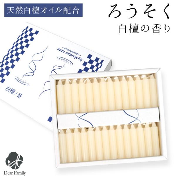 リラックス効果のある、ほのかに甘く、上品な香りの「白檀(びゃくだん)」のろうそくです。短い時間でもさっと灯せるミニサイズ。- サイズ、燃焼時間等 - ろうそくの長さ：約3.5cm内容量：56本入り燃焼時間：約16分箱のサイズ：幅11.7cm...