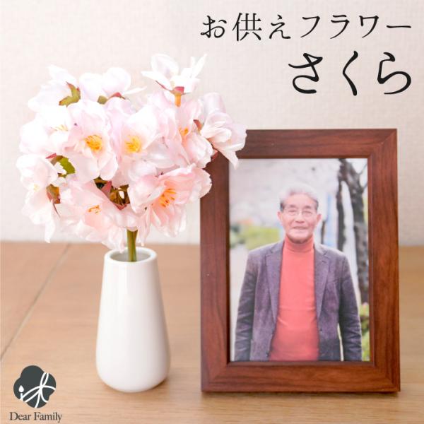 春のひと時だけのお花・さくらを長い間楽しめる美しい造花です。お空の故人様と一緒に春をお迎えください。「桜」や「ピンク色」がお好きだった方のお供えにもおすすめです。- サイズ - ・全長(高さ) 約20cm　※平置きした状態・さくらの花の大き...
