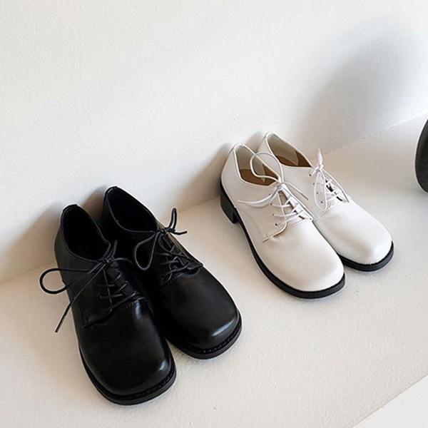 オックスフォードシューズ レースアップ オブリークトゥ ローヒール レディース おじ靴 黒 白 ブラック ホワイト ローファー 婦人靴 歩きやすい O 2762 Deciliter デシリットル 通販 Yahoo ショッピング