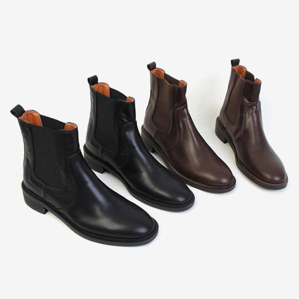 ショートブーツ サイドゴアブーツ ローヒール フラット レディースシューズ レザー 靴 婦人靴 黒 茶色 ブラック ブラウン O 3033 Deciliter デシリットル 通販 Yahoo ショッピング