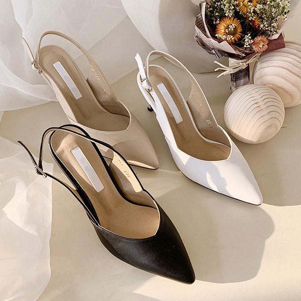 パンプス サンダル ポインテッドトゥ バックストラップ レディース ハイヒール ピンヒール 黒 白 ブラック ベージュ ホワイト 靴 婦人靴 韓国 結婚式 O 3674 Deciliter デシリットル 通販 Yahoo ショッピング