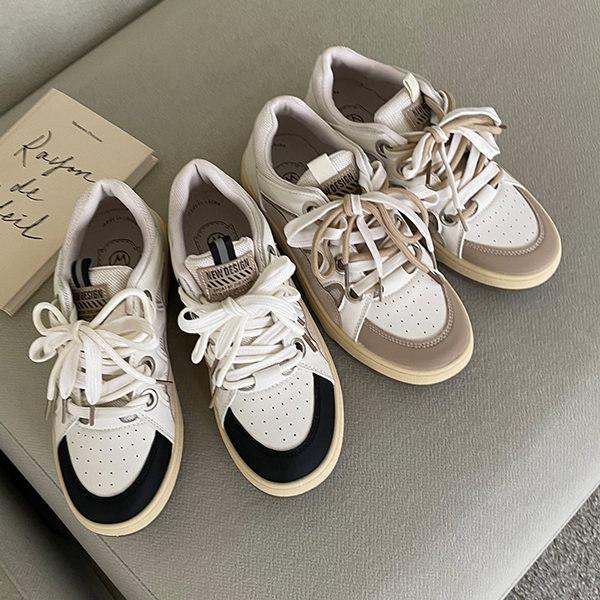 スニーカー ダッドシューズ ダッドスニーカー レースアップ 靴紐 厚底 レディース 黒 ブラック ベージュ 歩きやすい シンプル 安い 靴 婦人靴 韓国 O 4697 Deciliter デシリットル 通販 Yahoo ショッピング