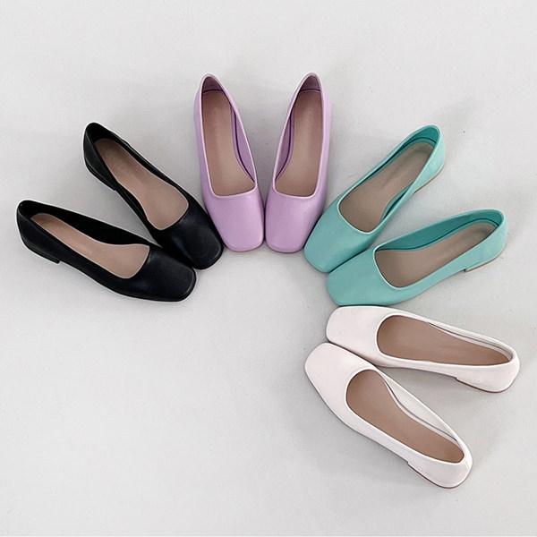バレエシューズ パンプス スクエアトゥ フラット レディース ぺたんこ ペタンコ 黒 紫 白 ブラック パープル ミント ホワイト 歩きやすい 靴 婦人靴 韓国 O 5105 Deciliter デシリットル 通販 Yahoo ショッピング