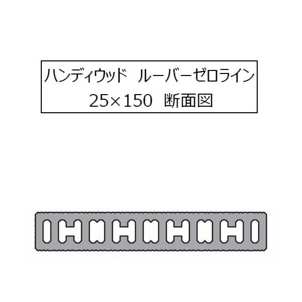 ハンディウッド ルーバーゼロライン 25×150×1000mm