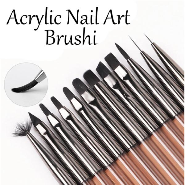 商品説明ネイルのかたちやデザインにあわせて使い分けができます！アクリルのジェルネイルブラシで、オシャレで可愛いストーンもついています。筆立てに入れている時も可愛く見えちゃいます?種類ライン / ラウンド / ミディアム / アート / ファ...