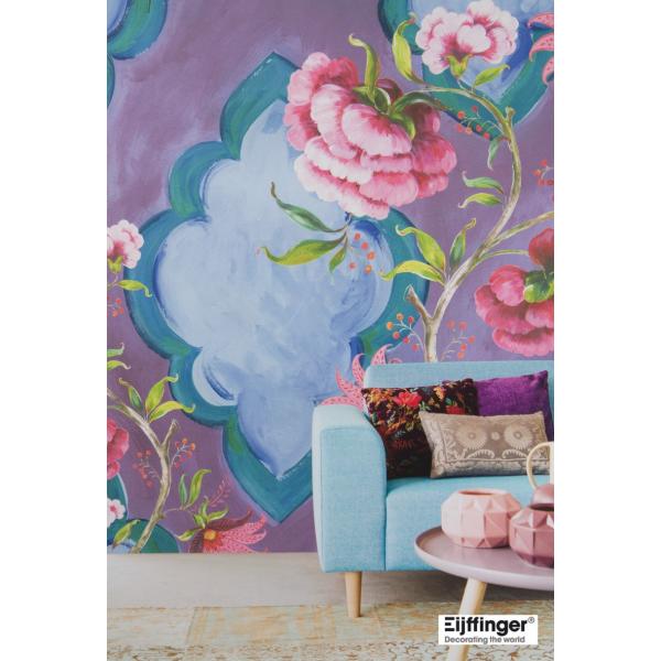 輸入壁紙 壁画 パネルタイプ 内装 大花柄パープル 壁画 パネルタイプ Diy 工具 デコール インテリアショップ 最短翌日着