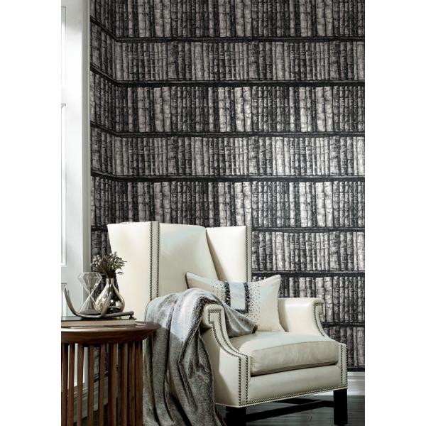 おすすめ 輸入壁紙 Espoir 壁紙 Espoir 国内在庫 Ho3316 本 本棚 黒 ブラック モダン York テシード Diy デコール Ho3316 インテリアショップ New Age Age おすすめ 張り替え おしゃれ 輸入