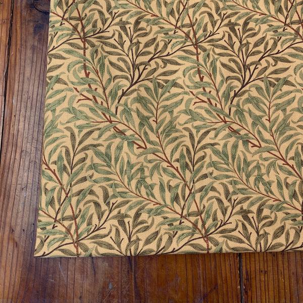 布バスケット小　ウィリアムモリス　ウィローボウ　ブラック　ハンドメイド decoall_mofa003