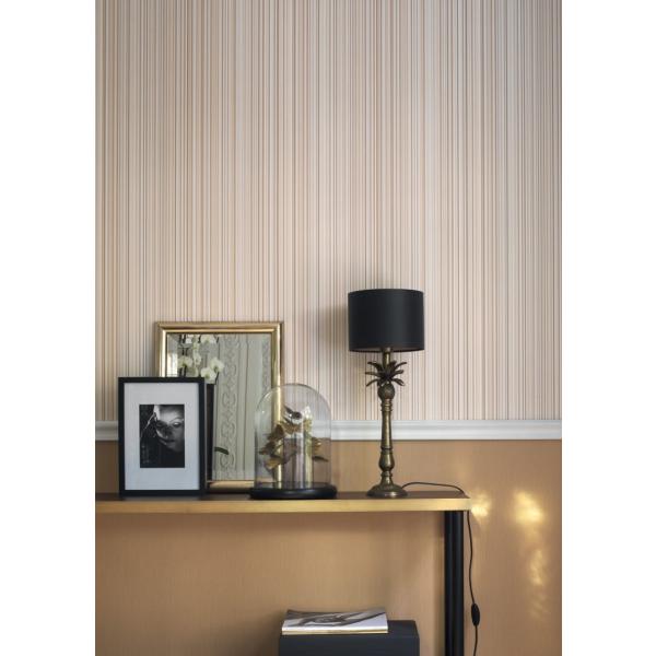 Espoir Age 内装 輸入壁紙 デコール New 国内在庫 Sign ストライプ ベージュ アイボリー 茶 モダン Casamance テシード Diy Diy 工具 New Sign インテリアショップ