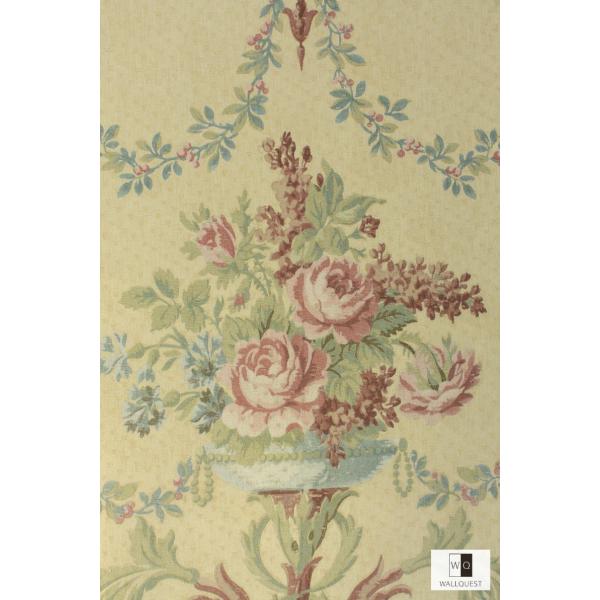 第一ネット アンティーク花ダマスク柄 フランスのアンティークのテキスタイルからインスピレーションを受けた壁紙コレクション French Ts インテリアショップ 輸入壁紙 アンティーク花ダマスク柄 Ts Ts デコール