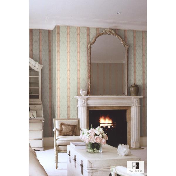 輸入壁紙 アンティークダマスク柄ライトブルー 壁紙 Ts Diy 工具 住宅設備 Ts インテリアショップ デコール