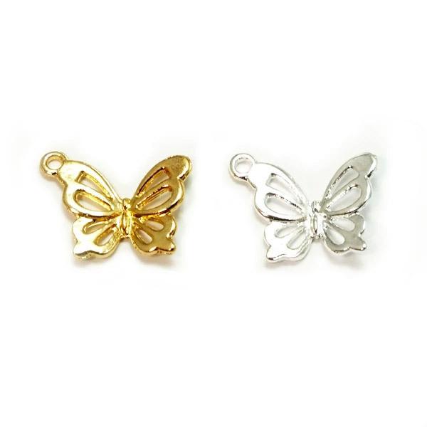 少し立体的なシンプルバタフライチャーム ちょうちょ 蝶 アンティーク