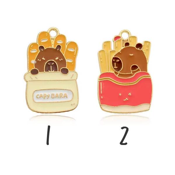 いろいろなカピバラさん 5種類☆かわいいアンティークチャーム