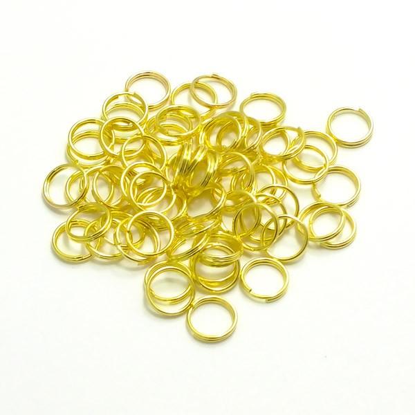 二重丸カン 10個 4mm, 6mm, 8mm, 10mm ゴールド/ロジウムカラー/金古美