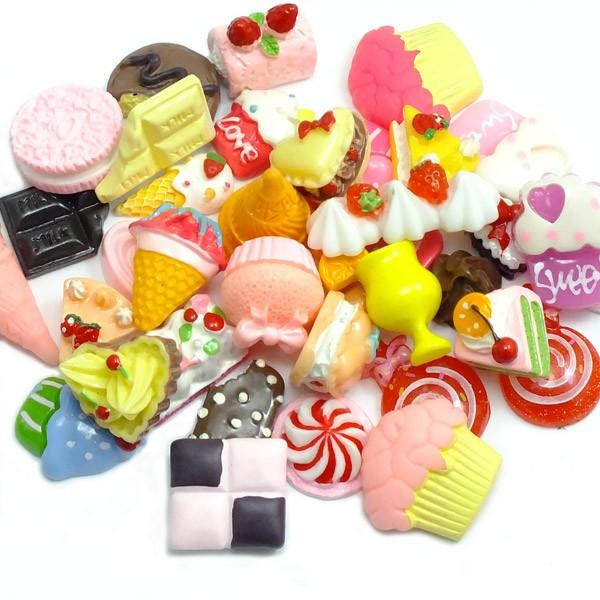 大小さまざまなスイーツパーツ 約100個セット☆デコパーツ 福袋 
